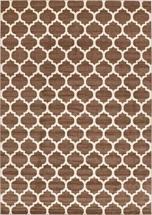 Brown 10' x 14' 1 Trellis Rectangle Rug