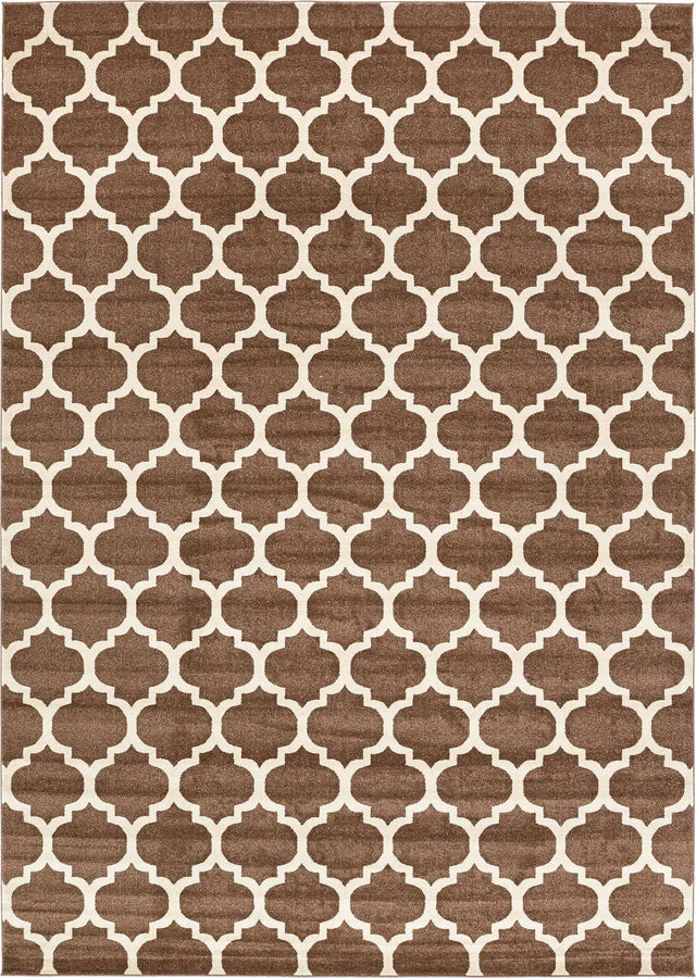 Brown 10' x 14' 1 Trellis Rectangle Rug