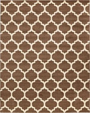 Brown 7' 10 x 10' Trellis Rectangle Area Rug