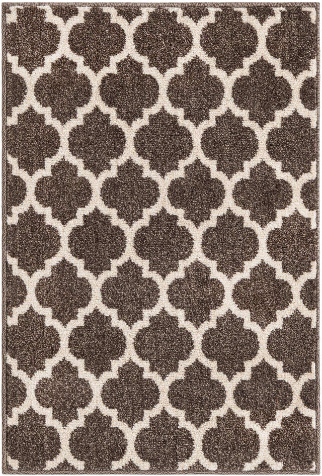Brown 2' x 3' 1 Trellis Rectangle Area Rug