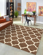 Brown 7' 10 x 7' 10 Trellis Square Area Rug