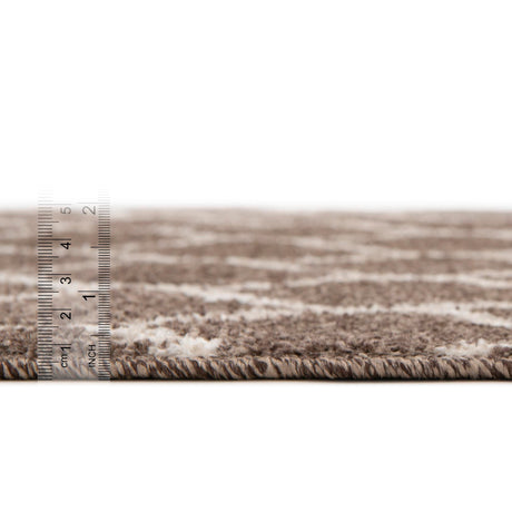 Brown 10' x 10' Trellis Square Area Rug Geometric Modern Unique Durable Easy Clean Carpet for Contemporary Interior Design for Sale at Rug Engine