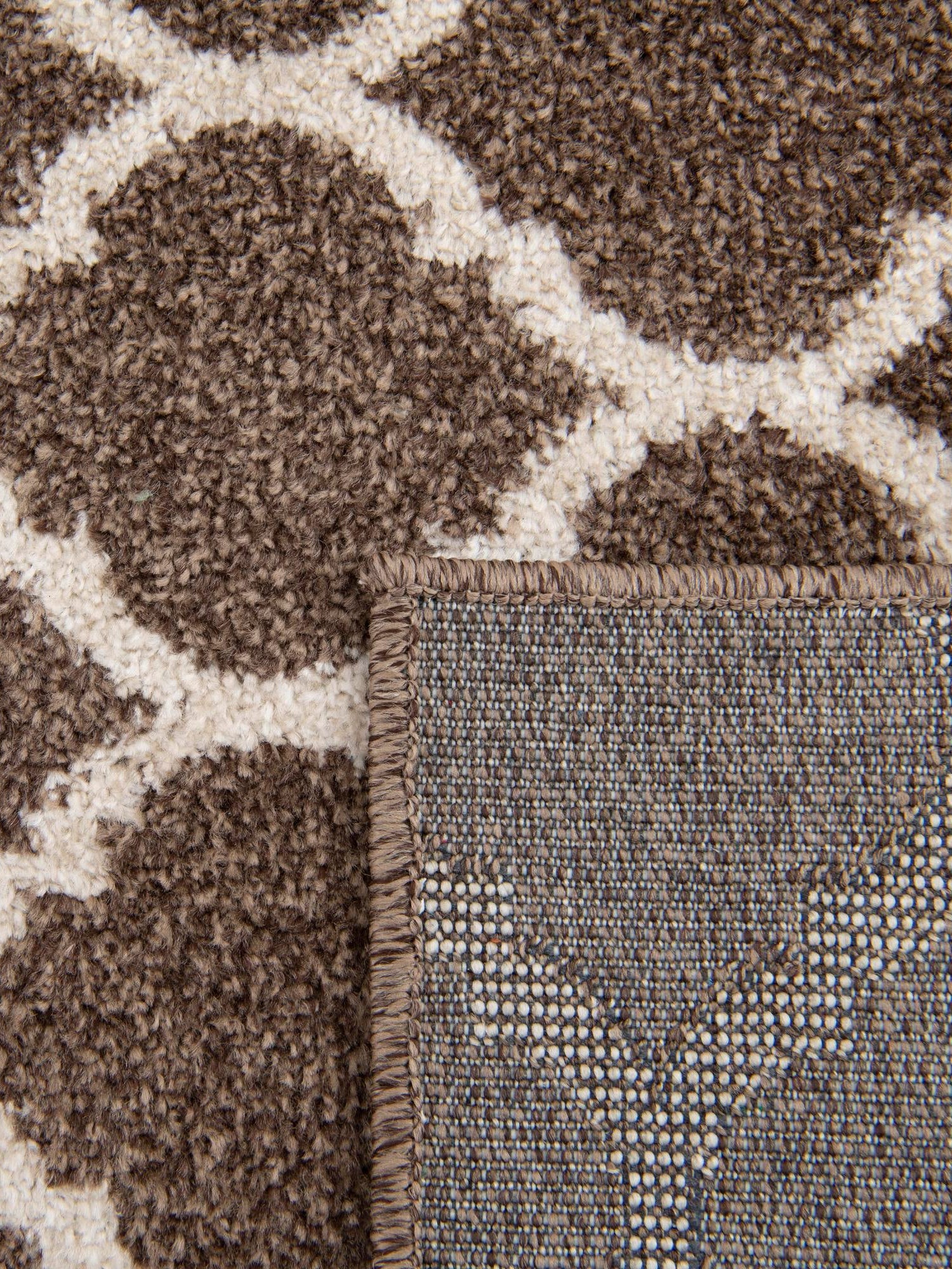 Brown 6' 1 x 6' 1 Trellis Square Area Rug