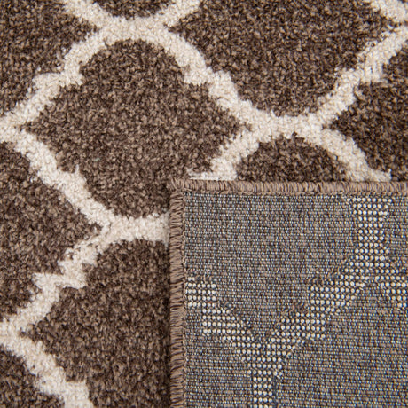 Brown 10' x 10' Trellis Square Area Rug Geometric Modern Unique Durable Easy Clean Carpet for Contemporary Interior Design for Sale at Rug Engine