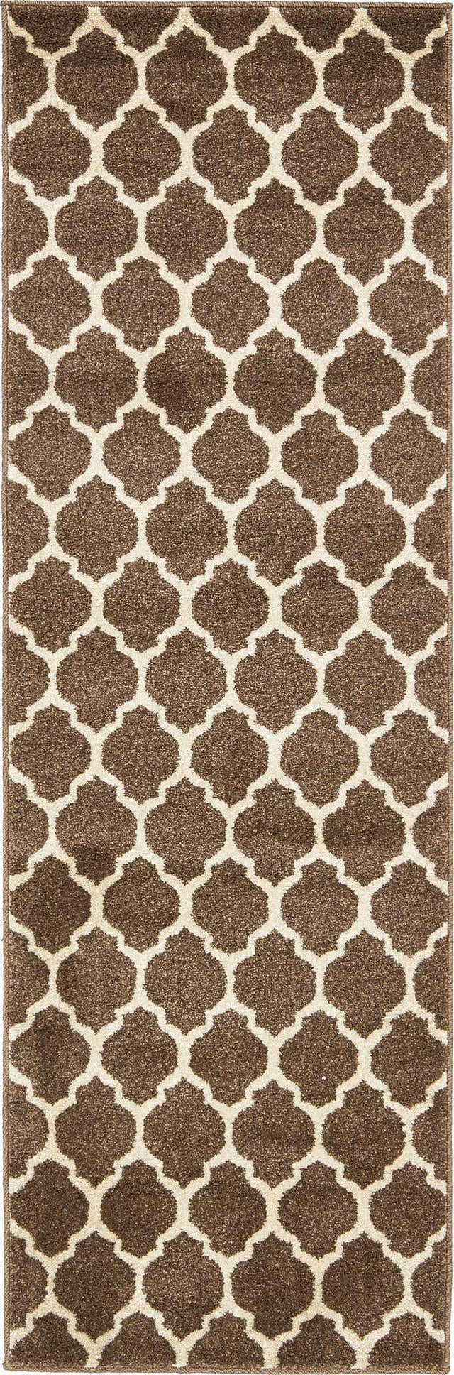 Brown 2' x 6' 1 Trellis Runner Area Rug
