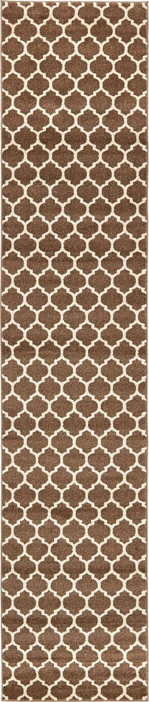 Brown 2' 7 x 13' 1 Trellis Runner Area Rug