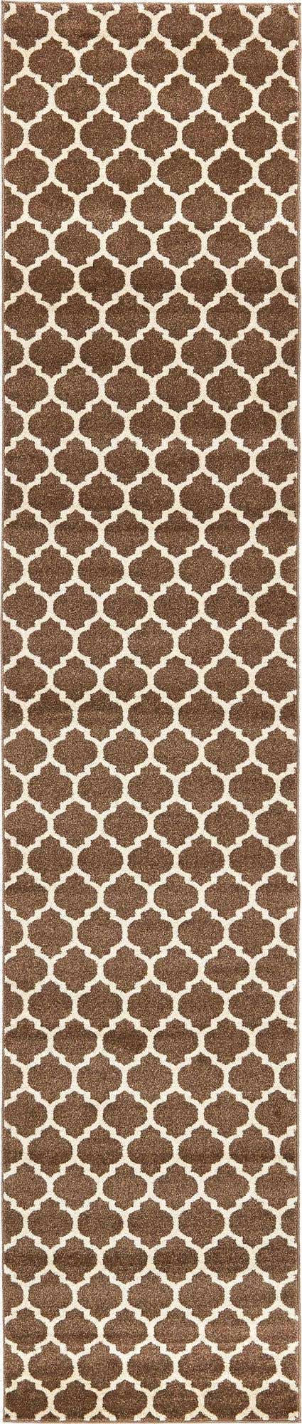Brown 2' 7 x 13' 1 Trellis Runner Area Rug