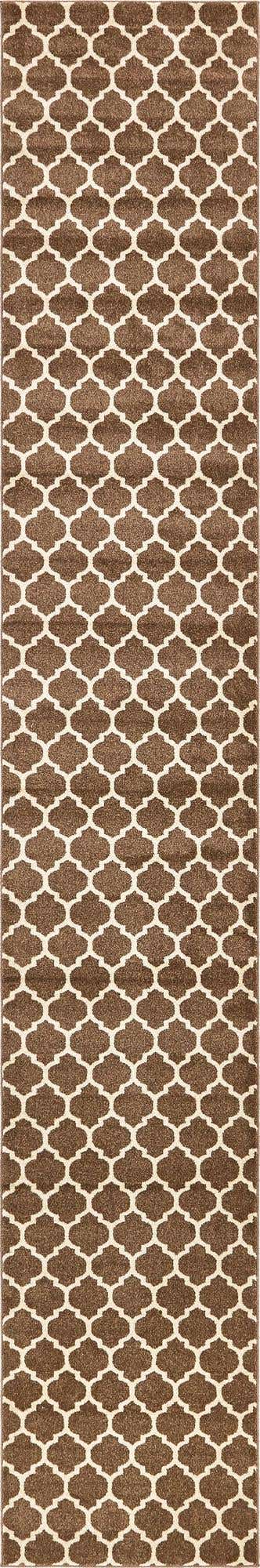 Brown 2' 7 x 16' 5 Trellis Runner Area Rug