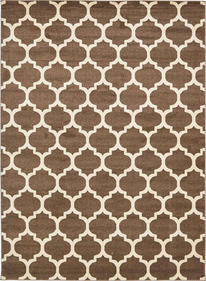 Brown 7' 10 x 11' Trellis Rectangle Area Rug