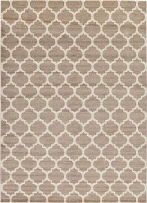 Light Brown 10' x 14' 1 Trellis Rectangle Area Rug