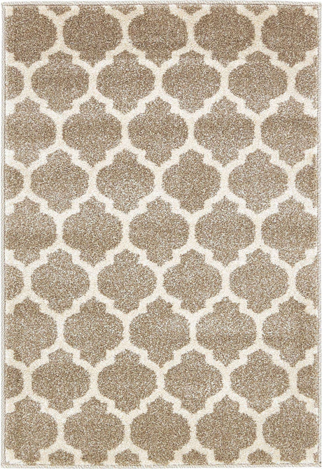 Light Brown 2' x 3' 1 Trellis Rectangle Area Rug