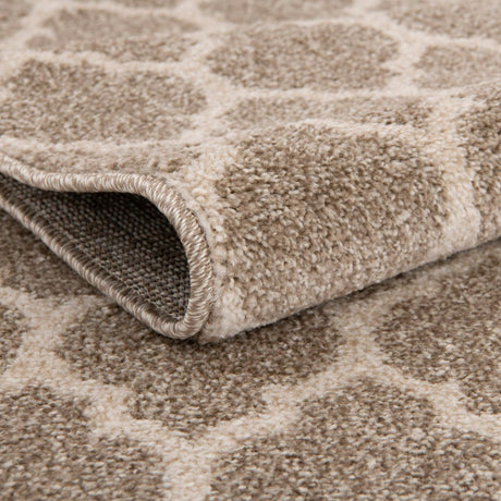 Light Brown 7' 10 x 7' 10 Trellis Square Area Rug Geometric Modern Unique Durable Easy Clean Carpet for Contemporary Interior Design for Sale at Rug Engine