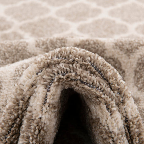 Light Brown 7' 10 x 7' 10 Trellis Square Area Rug Geometric Modern Unique Durable Easy Clean Carpet for Contemporary Interior Design for Sale at Rug Engine