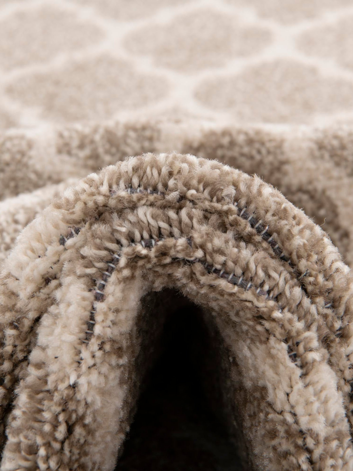 Light Brown 6' 1 x 6' 1 Trellis Square Area Rug