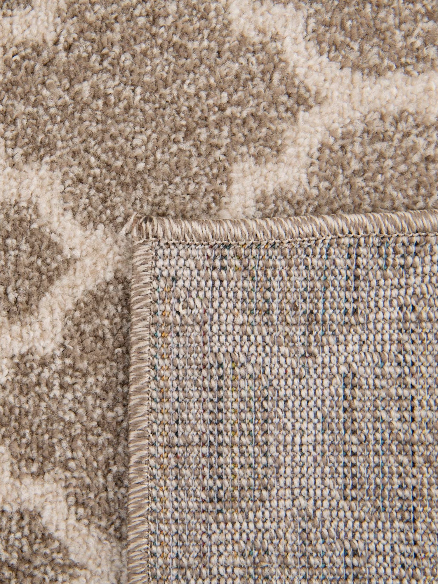 Light Brown 6' 1 x 6' 1 Trellis Square Area Rug