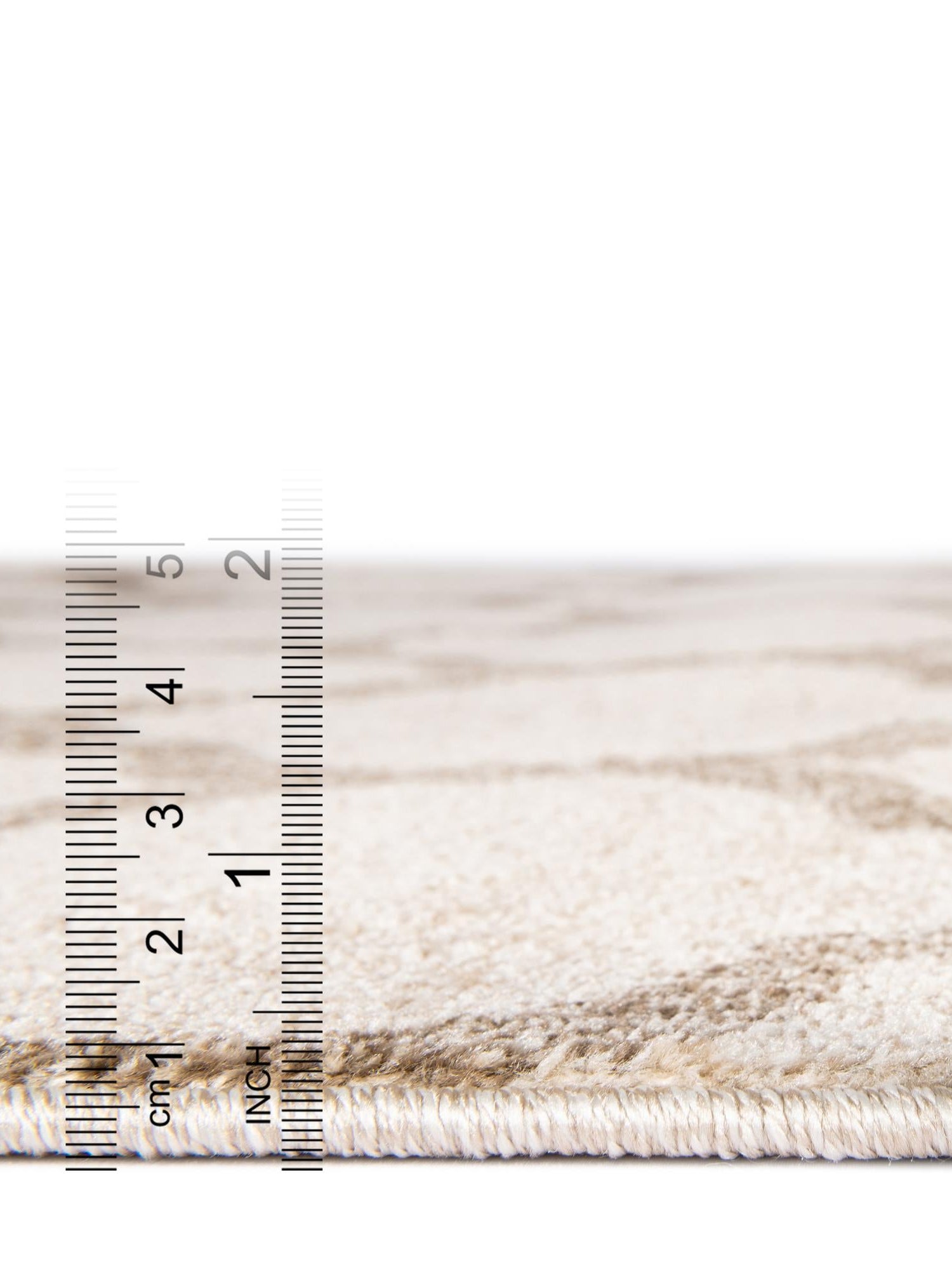 Beige and Light Brown 7' 10 x 7' 10 Trellis Square Area Rug