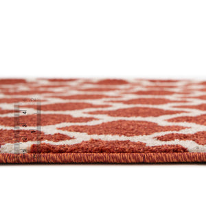 Light Terracotta 6' x 6' Trellis Square Area Rug