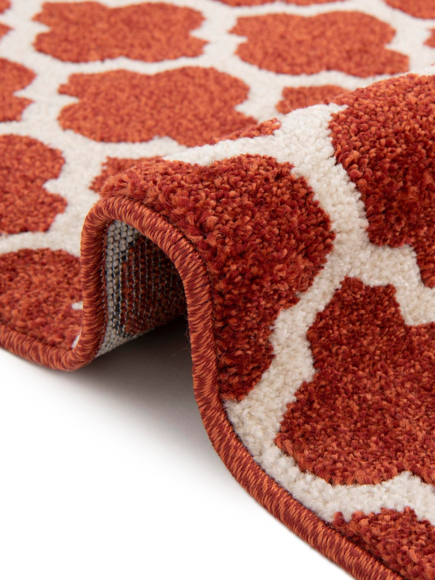 Light Terracotta 2' 7 x 19' 8 Trellis Runner Area Rug