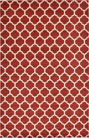 Dark Terracotta 10' 6 x 16' 5 Trellis Rectangle Area Rug