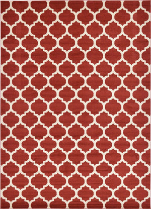 Dark Terracotta 10' x 14' 1 Trellis Rectangle Rug