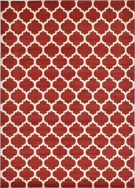 Dark Terracotta 10' x 14' 1 Trellis Rectangle Area Rug