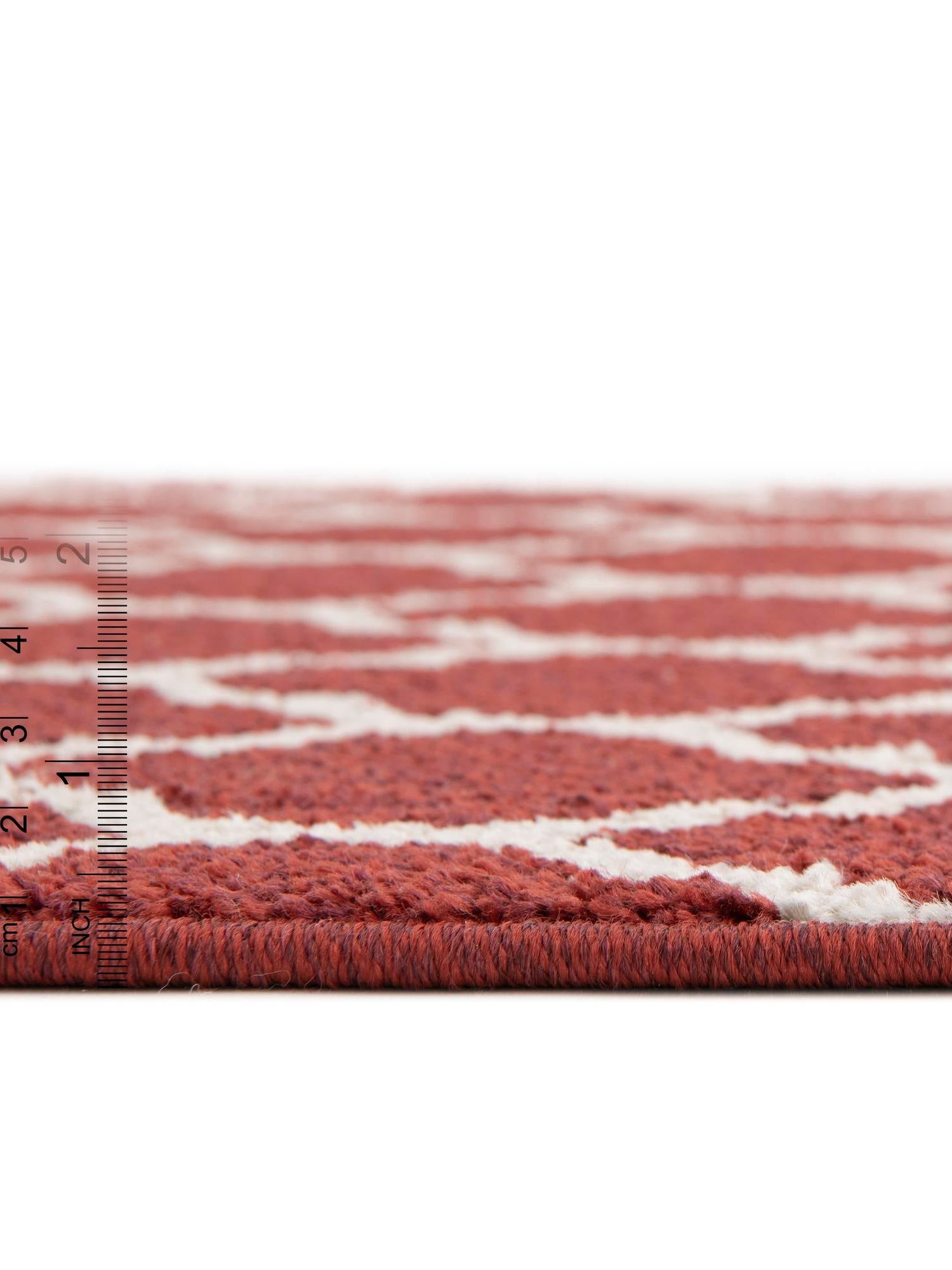 Dark Terracotta 10' x 10' Trellis Square Area Rug