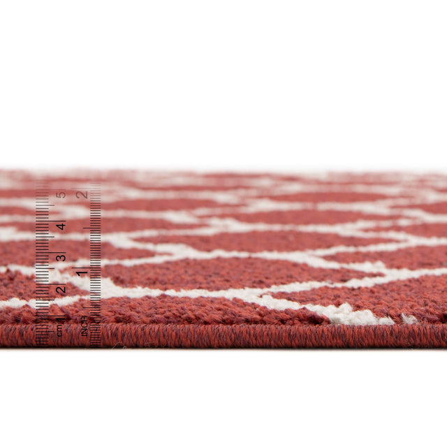 Dark Terracotta 10' x 10' Trellis Square Area Rug