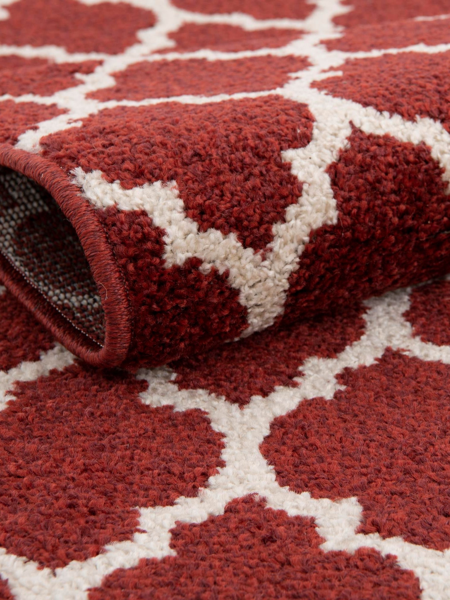 Dark Terracotta 7' 10 x 7' 10 Trellis Square Area Rug