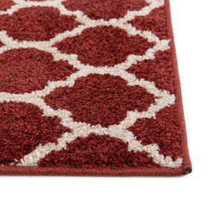 Dark Terracotta 10' x 10' Trellis Square Area Rug