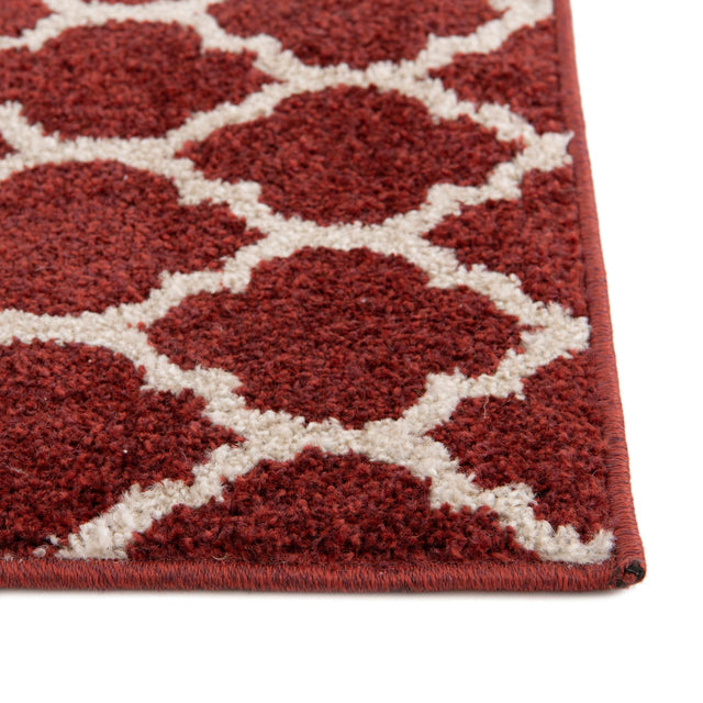 Dark Terracotta 8' x 8' Trellis Square Rug