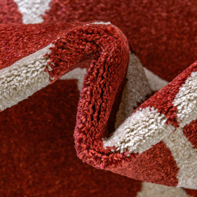 Dark Terracotta 10' x 10' Trellis Square Area Rug