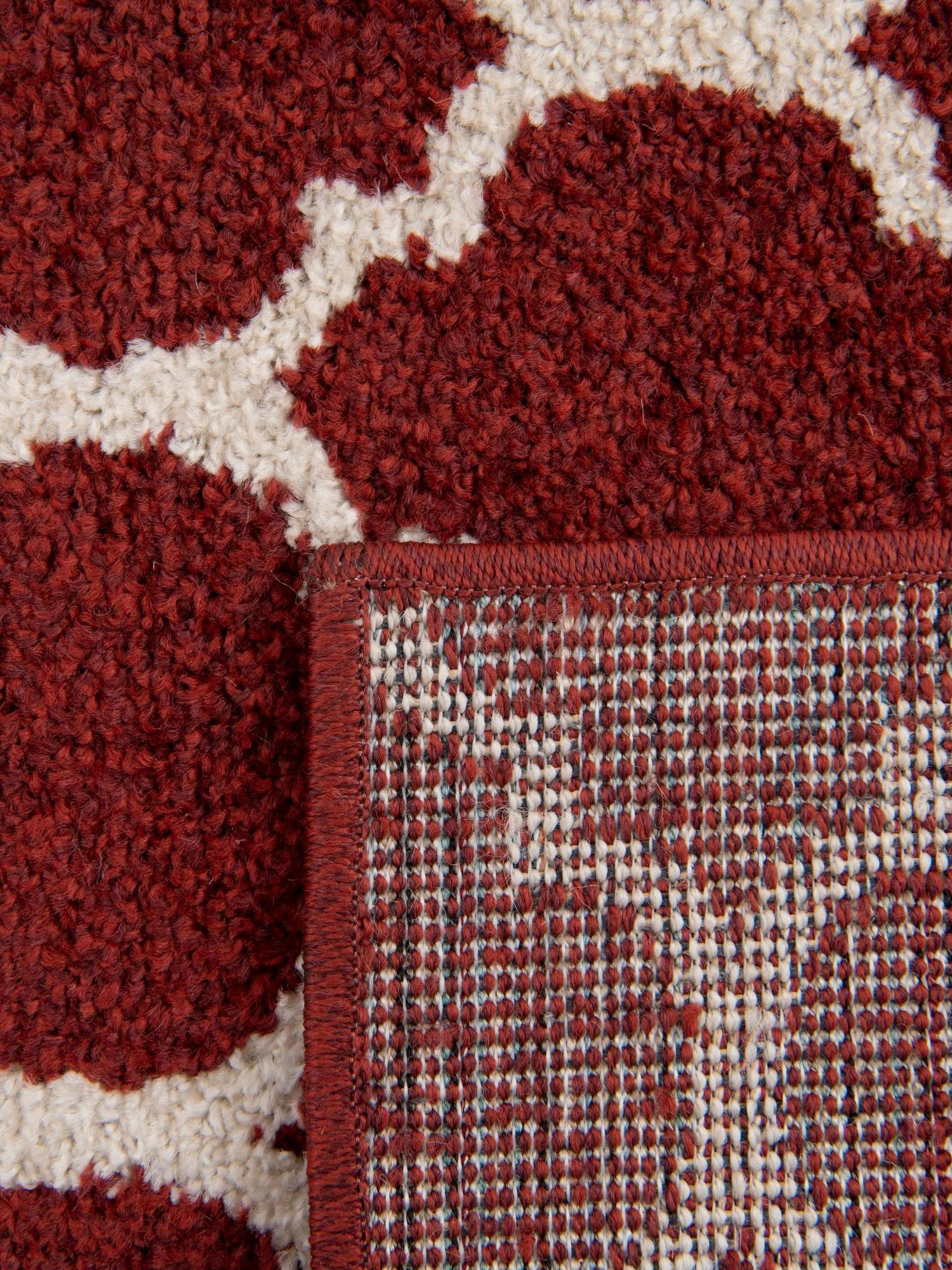 Dark Terracotta 10' x 10' Trellis Square Area Rug