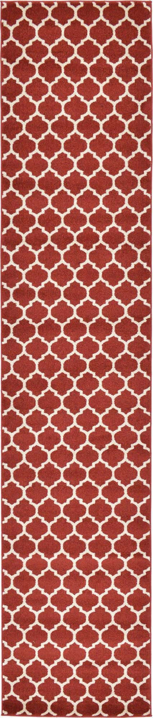 Dark Terracotta 2' 7 x 13' 1 Trellis Runner Area Rug