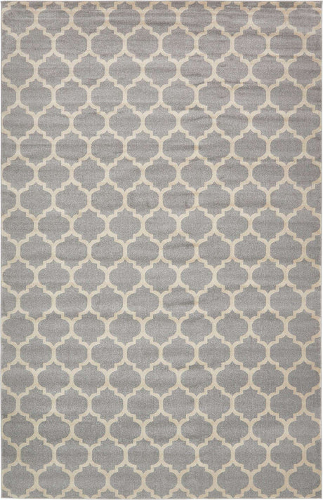 Light Gray 10' 6 x 16' 5 Trellis Rectangle Area Rug
