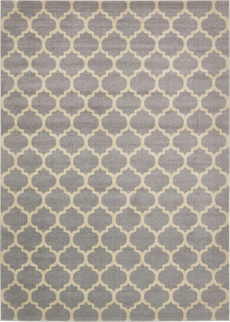 Light Gray 10' x 14' 1 Trellis Rectangle Area Rug