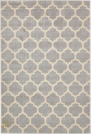 Light Gray 4' 1 x 6' 1 Trellis Rectangle Area Rug