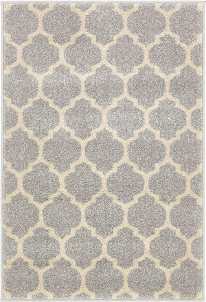 Light Gray 2' x 3' 1 Trellis Rectangle Area Rug
