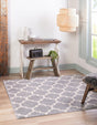 Light Gray 10' x 10' Trellis Square Area Rug