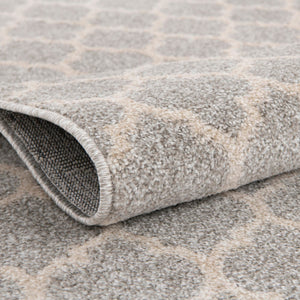 Light Gray 10' x 10' Trellis Square Area Rug