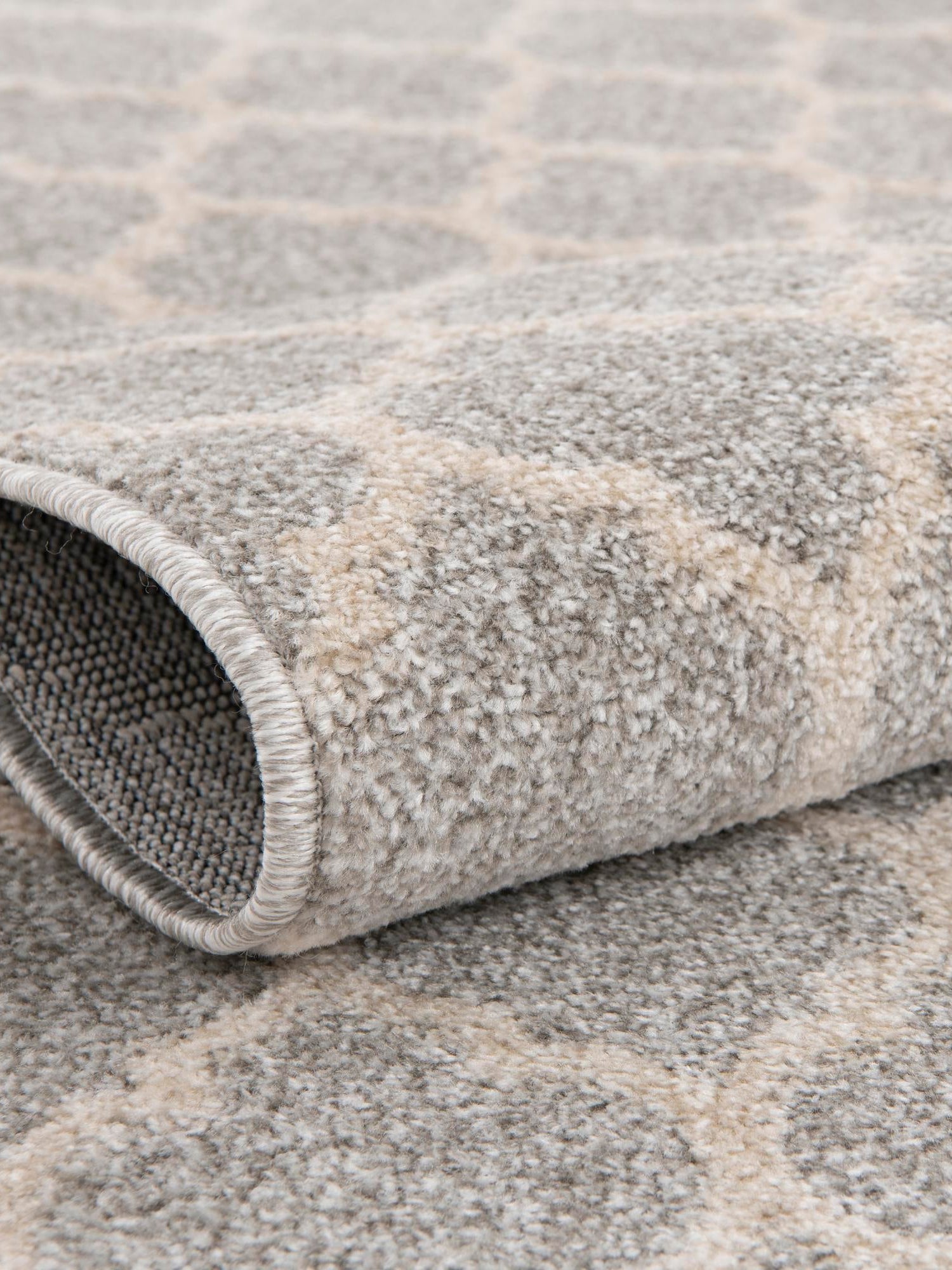 Light Gray 6' 1 x 6' 1 Trellis Square Area Rug