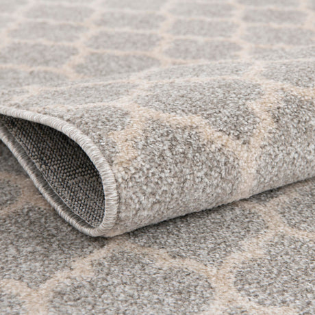 Light Gray 6' 1 x 6' 1 Trellis Square Area Rug Geometric Modern Unique Durable Easy Clean Carpet for Contemporary Interior Design for Sale at Rug Engine