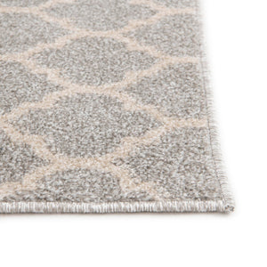 Light Gray 6' 1 x 6' 1 Trellis Square Area Rug