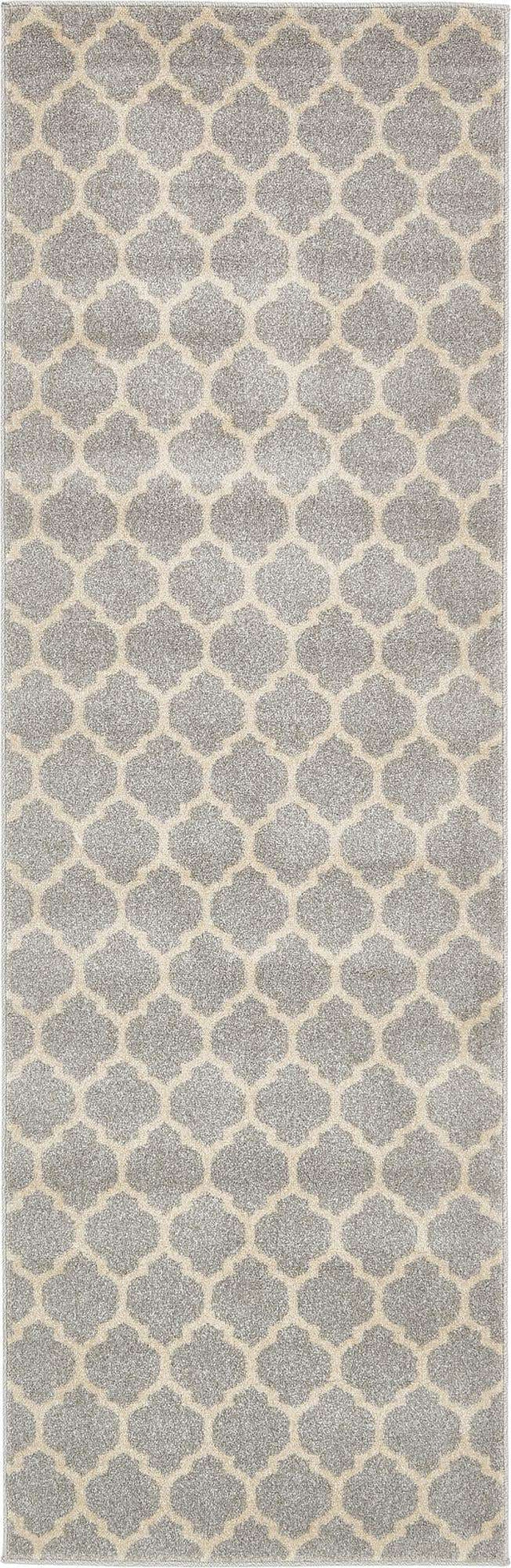 Light Gray 2' x 8' Trellis Runner Area Rug