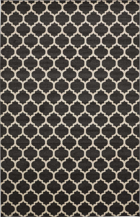 Black 10' 6 x 16' 5 Trellis Rectangle Area Rug