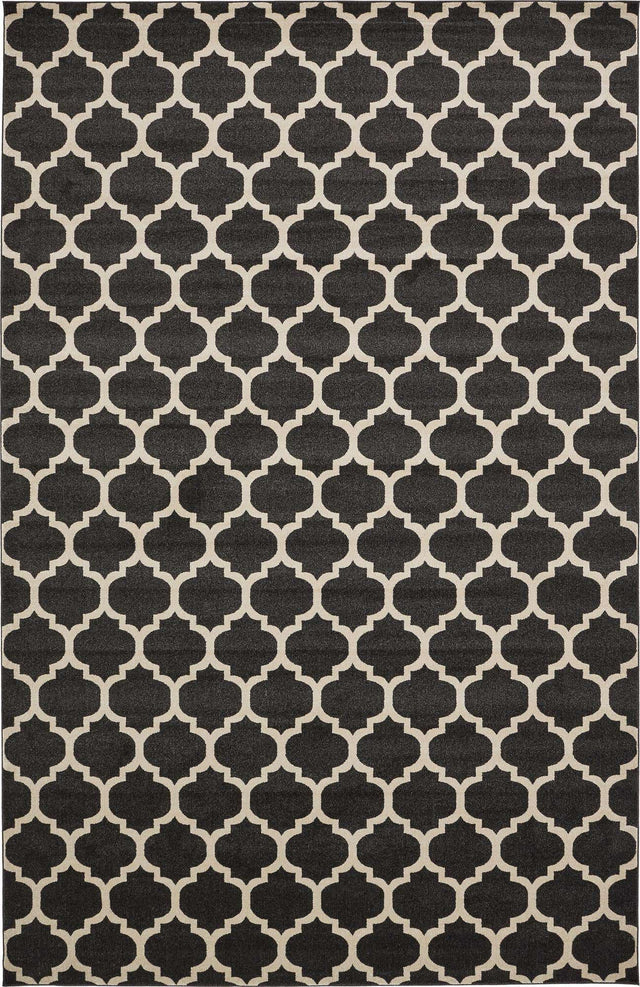 Black 10' 6 x 16' 5 Trellis Rectangle Area Rug