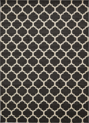 Black 10' x 14' 1 Trellis Rectangle Area Rug