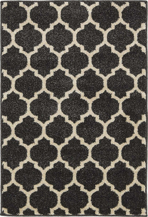 Black 2' x 3' 1 Trellis Rectangle Area Rug