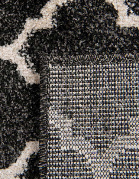 Black 10' x 10' Trellis Square Area Rug Geometric Modern Unique Durable Easy Clean Carpet for Contemporary Interior Design for Sale at Rug Engine