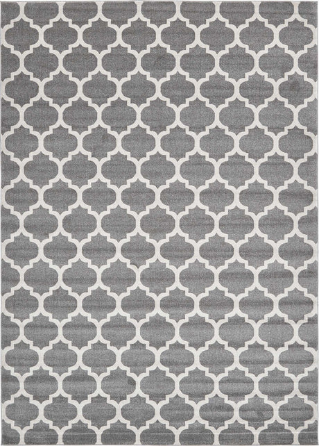 Dark Gray 10' x 14' 1 Trellis Rectangle Area Rug