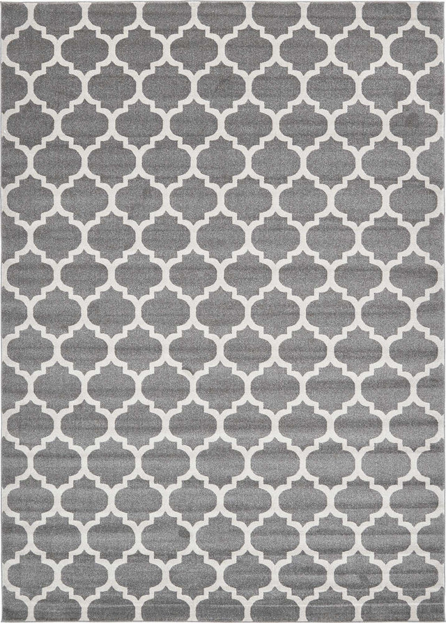 Dark Gray 10' x 14' 1 Trellis Rectangle Area Rug